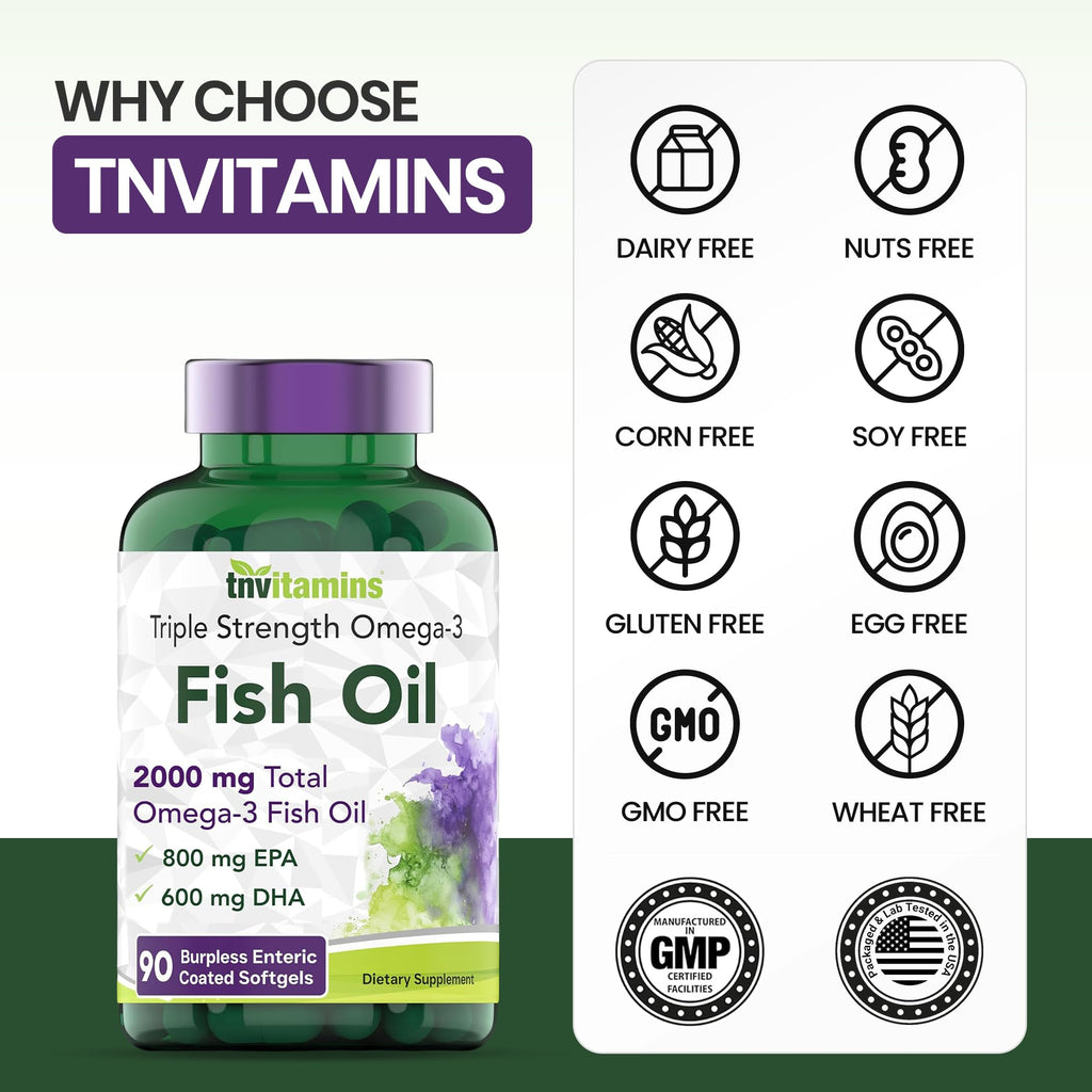 2000mg Omega-3 Fish Oil 90 Softgels Q921456
