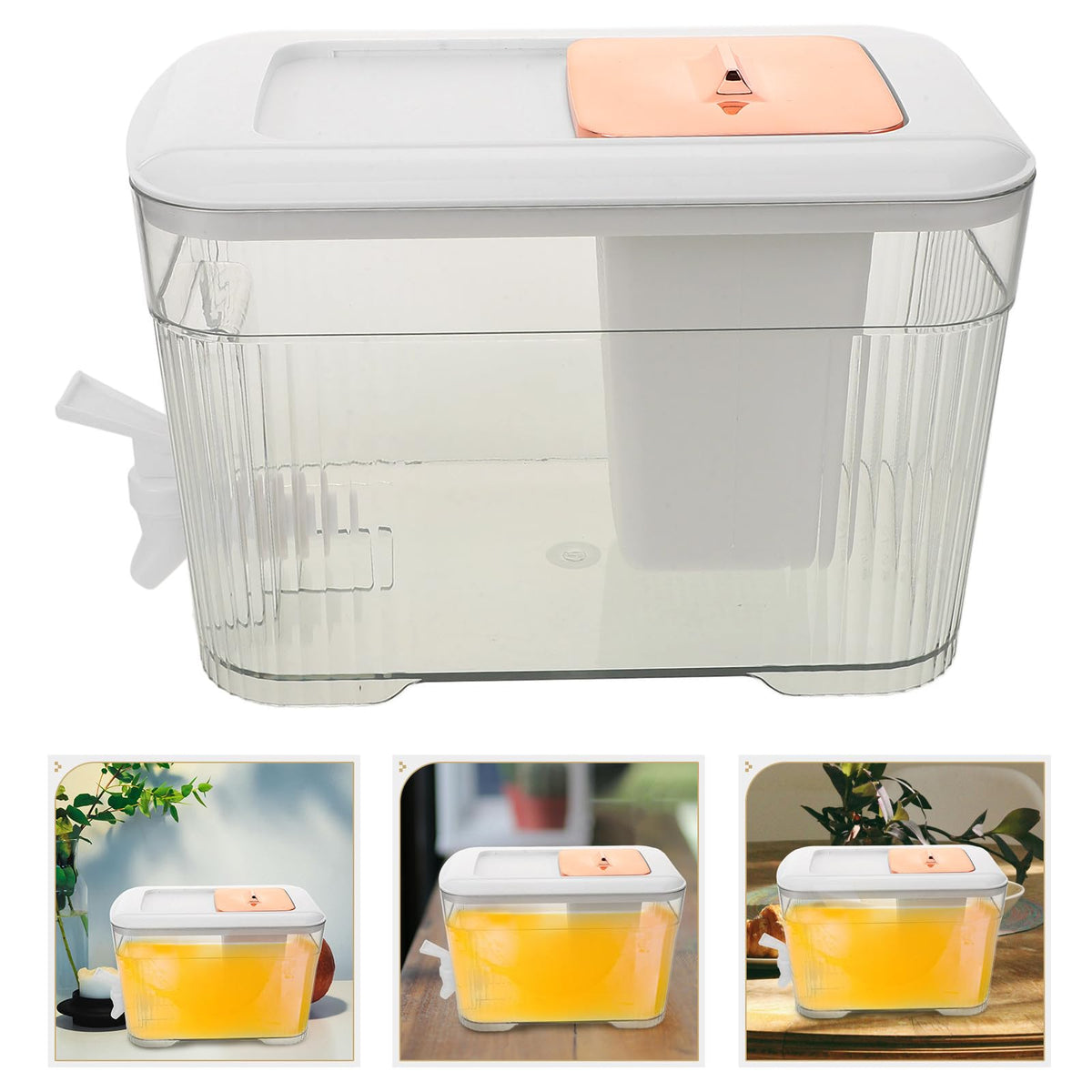 Cold Water Jug with Faucet White Q65662