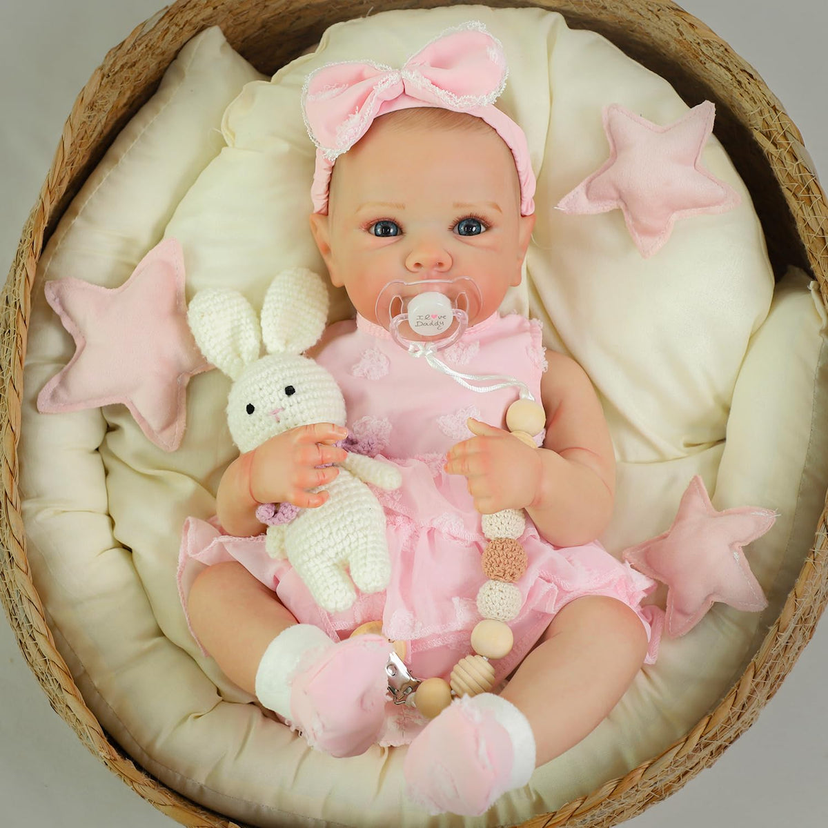 20 Inch Realistic Lifelike Newborn Baby Doll Girl with Vinyl Body P6580