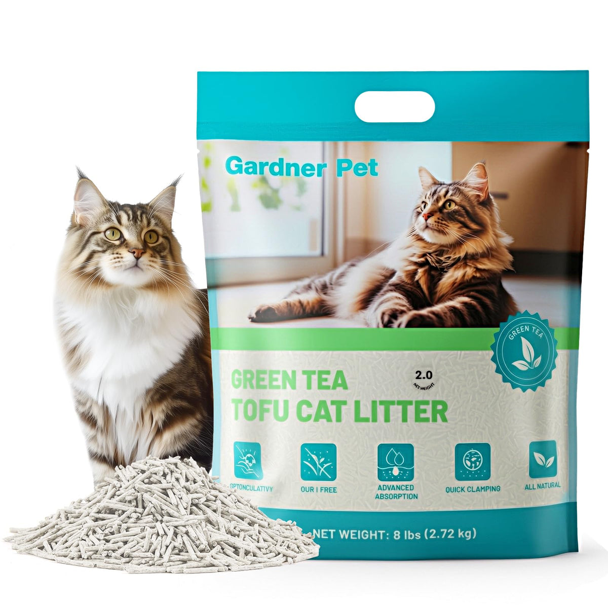 Tofu Cat Litter with Green Tea Extract 6LBS O89522