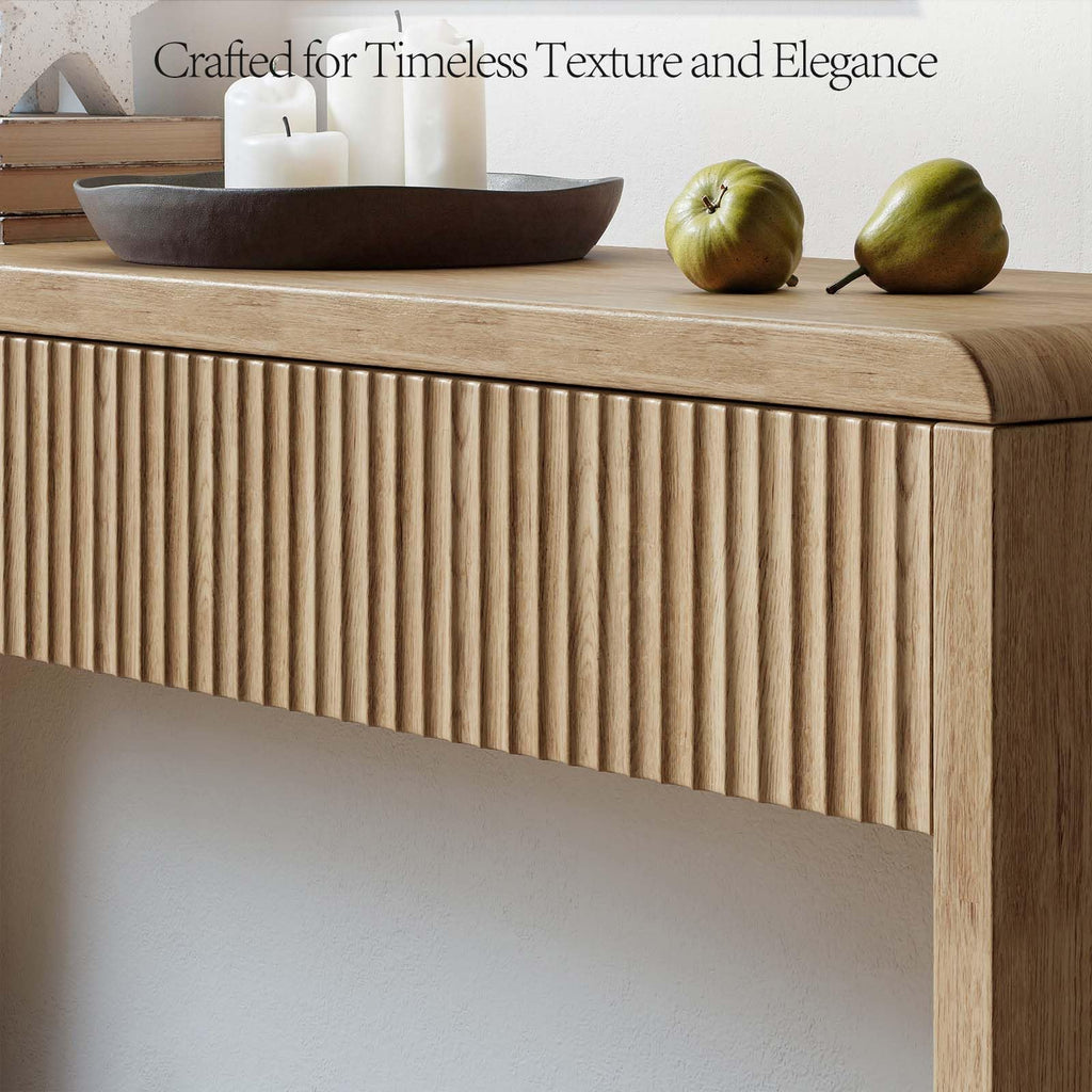 59'' Oak Console Table with Drawers I442139