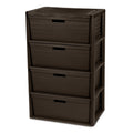 4 Drawer Brown Storage Tower C908