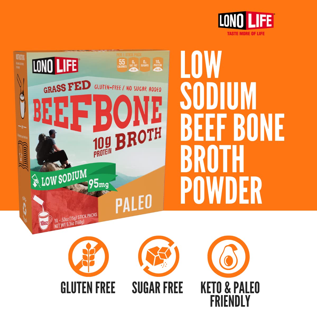Low Sodium Beef Bone Broth Powder Mix I4157
