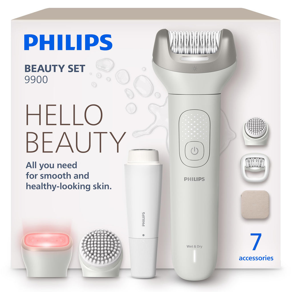 Cordless Wet and Dry Epilator with 7 Accessories I904