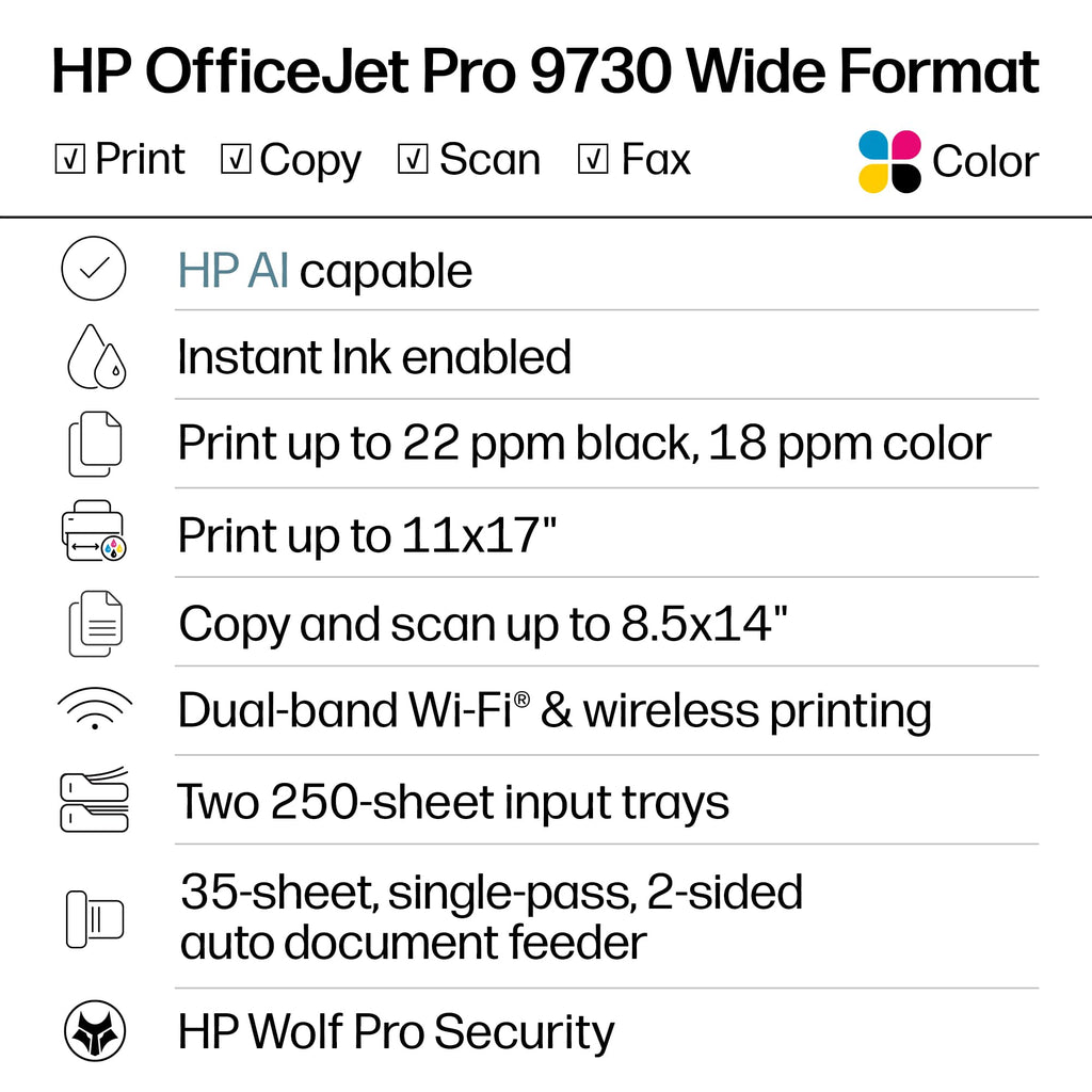 Wide-Format Wireless All-in-One Color Inkjet Printer K21293