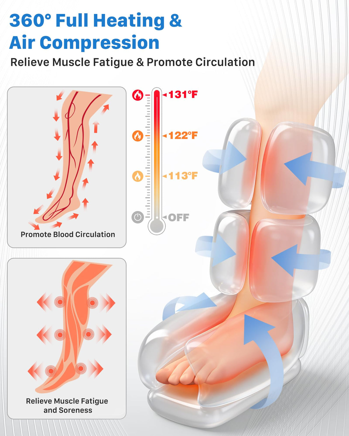 Air Compression Leg Massager with Heat F4920