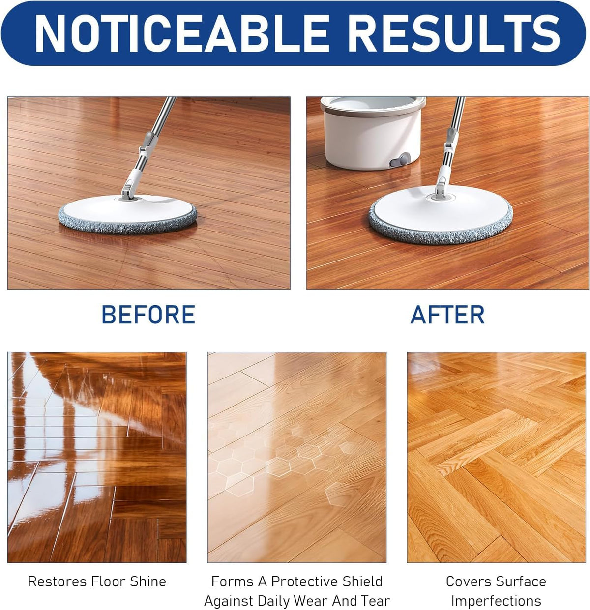 Floor Restore Cleaner, High Solid Content Floor Polish (2 PACK) T646970