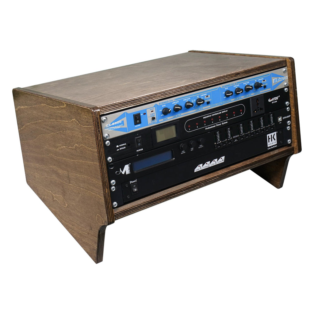 4U Angled Desktop Studio Rack with Baltic Birch Plywood F819501