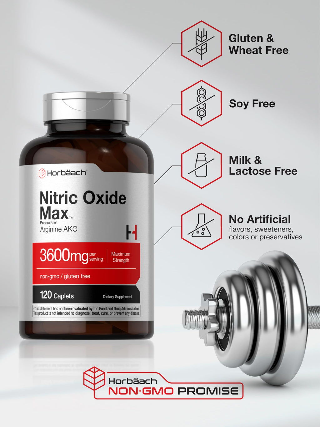 Nitric Oxide 3600mg 120 Caplets V17848