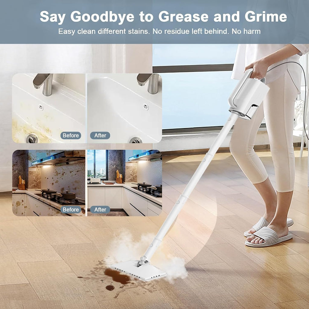 1200W 6-in-1 Steam Mop with 2 Modes, 400ML Removable Tank X21049