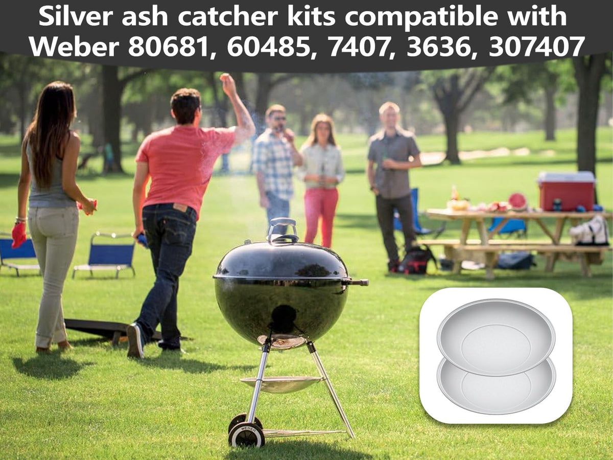Silver Ash Catcher Pan for 22-inch Kettle Charcoal Grills C6442