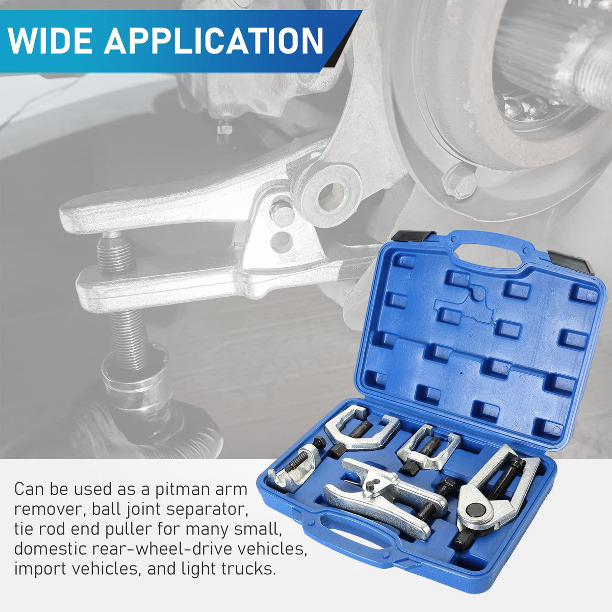 5pcs Ball Joint Separator Pitman Arm Puller Tie Rod End Tool Set K4429