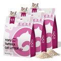 Tofu Cat Litter, Non-Stick, Odor Control, Flushable, Clumping, 99.9% Dust-Free, 5.5lb × 3 Bags H6595
