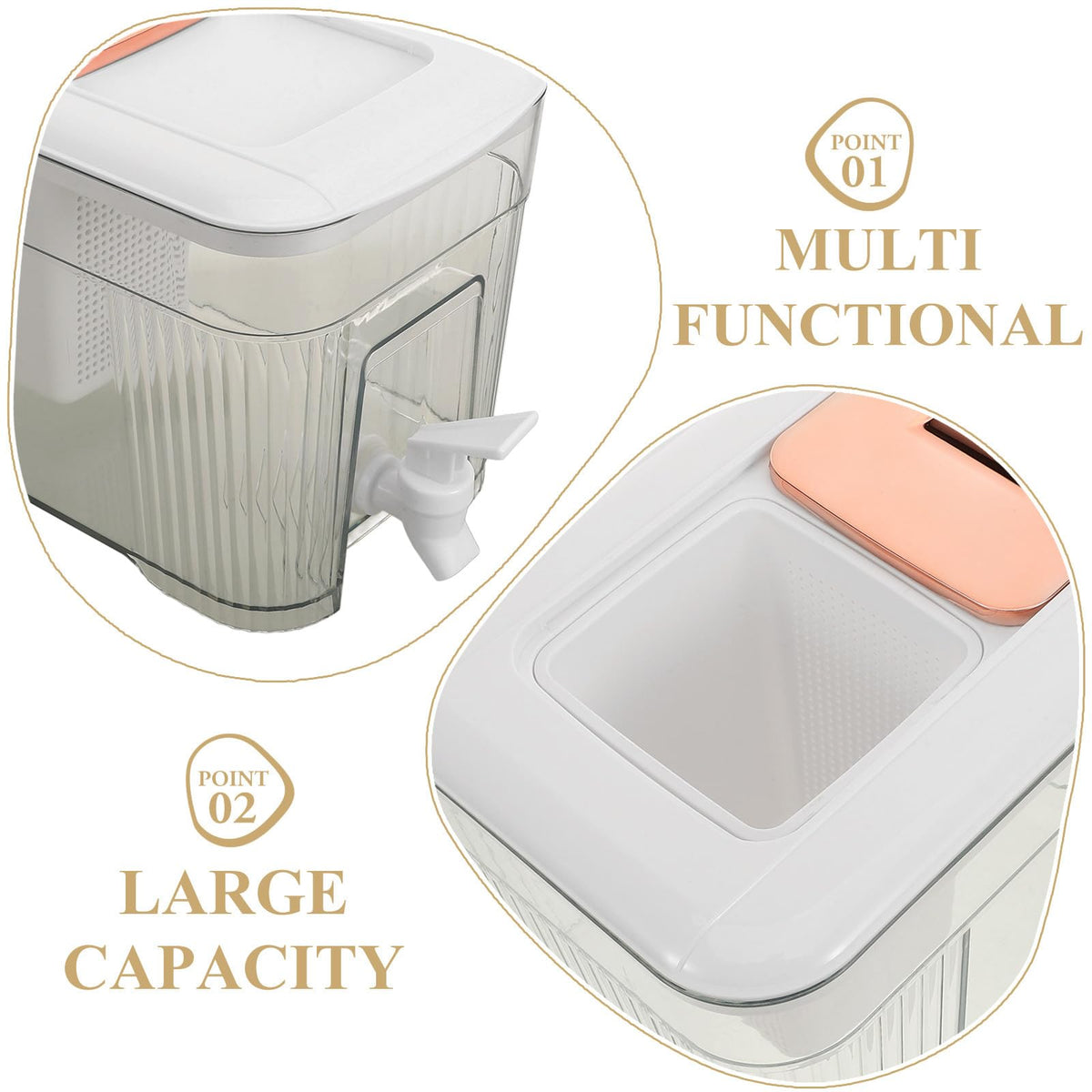 Cold Water Jug with Faucet White Q65662