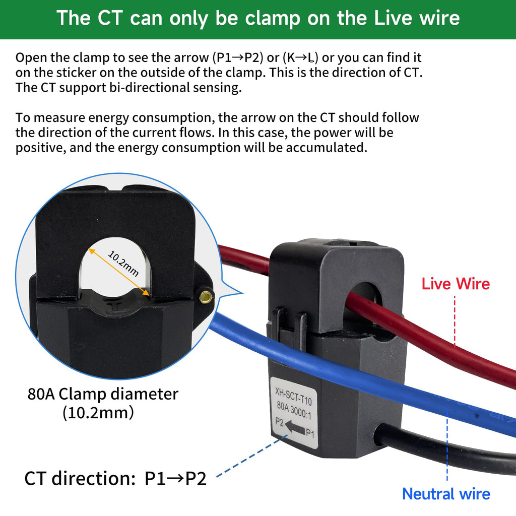 WiFi Energy Monitor with 2 * 80A Clamps S67310