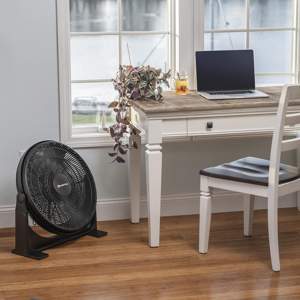 20-Inch High-Velocity Floor Fan with 3 Speeds, Black G9582