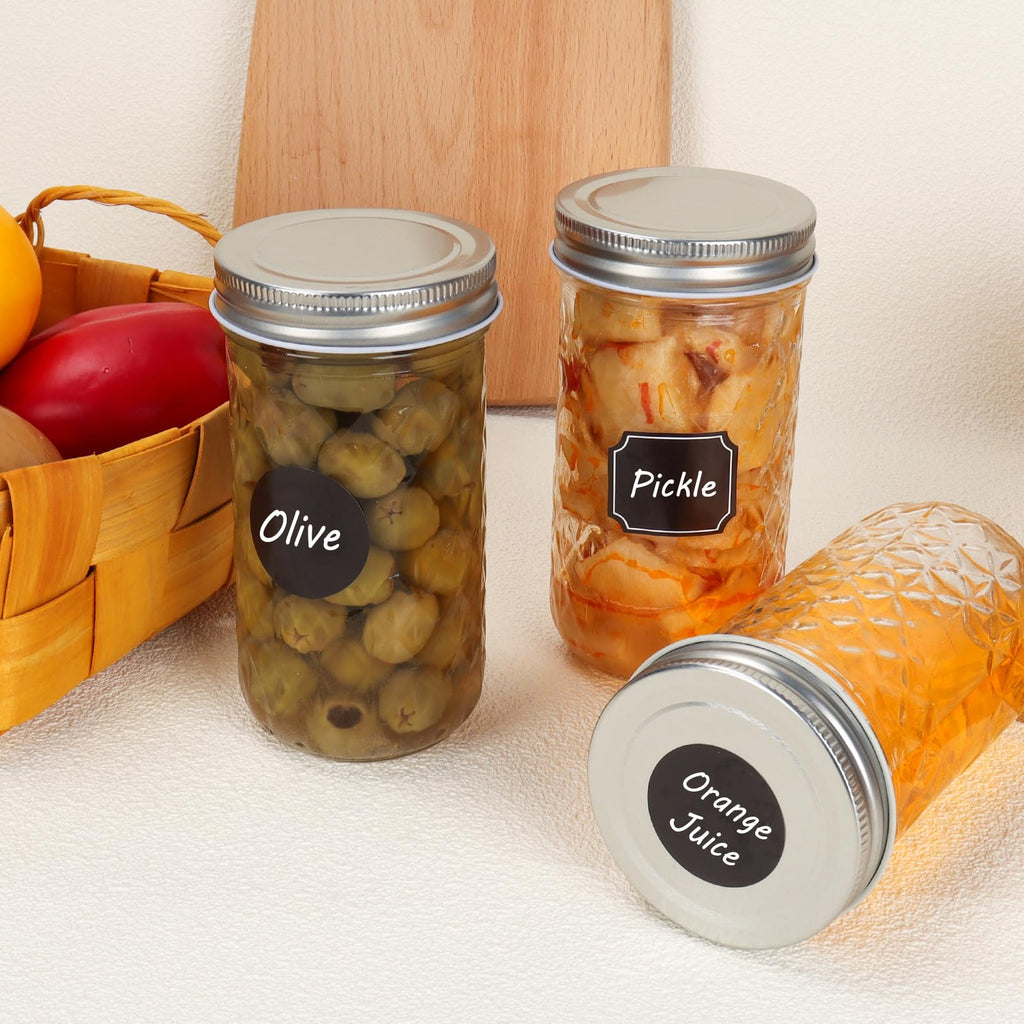 12 oz 20 Pack Glass Mason Jars with Airtight Lids B503460