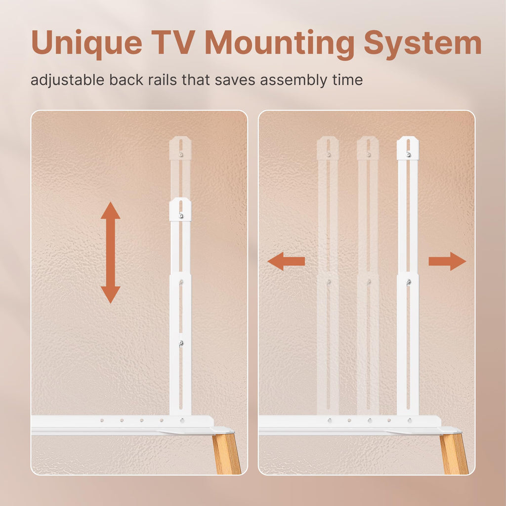 White Rolling Easel TV Stand E481296