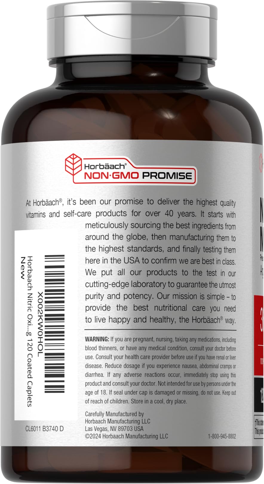 Nitric Oxide 3600mg 120 Caplets V17848