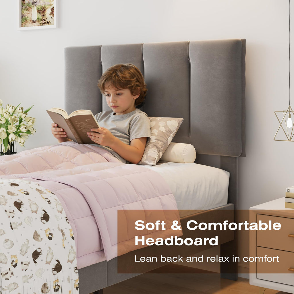 Twin Size Upholstered Bed Frame C686893