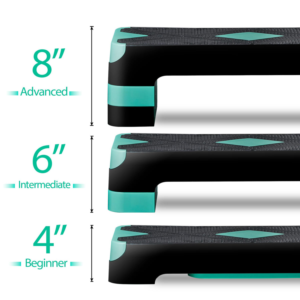 26.5 Inch Adjustable Aerobic Exercise Step Platform G374225
