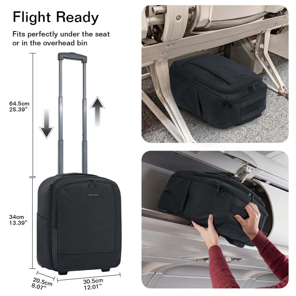 16-inch Underseat Carry On Suitcase Black N610357