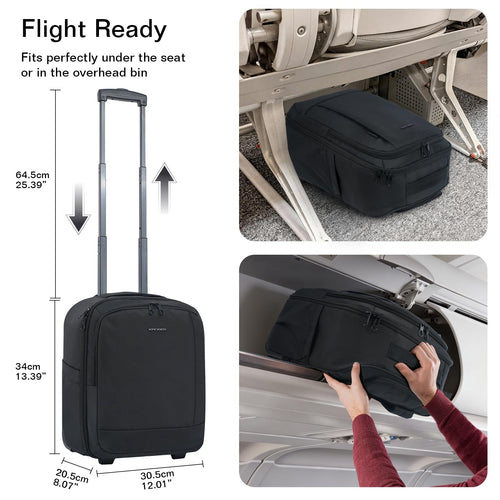 16-inch Underseat Carry On Suitcase Black N610357