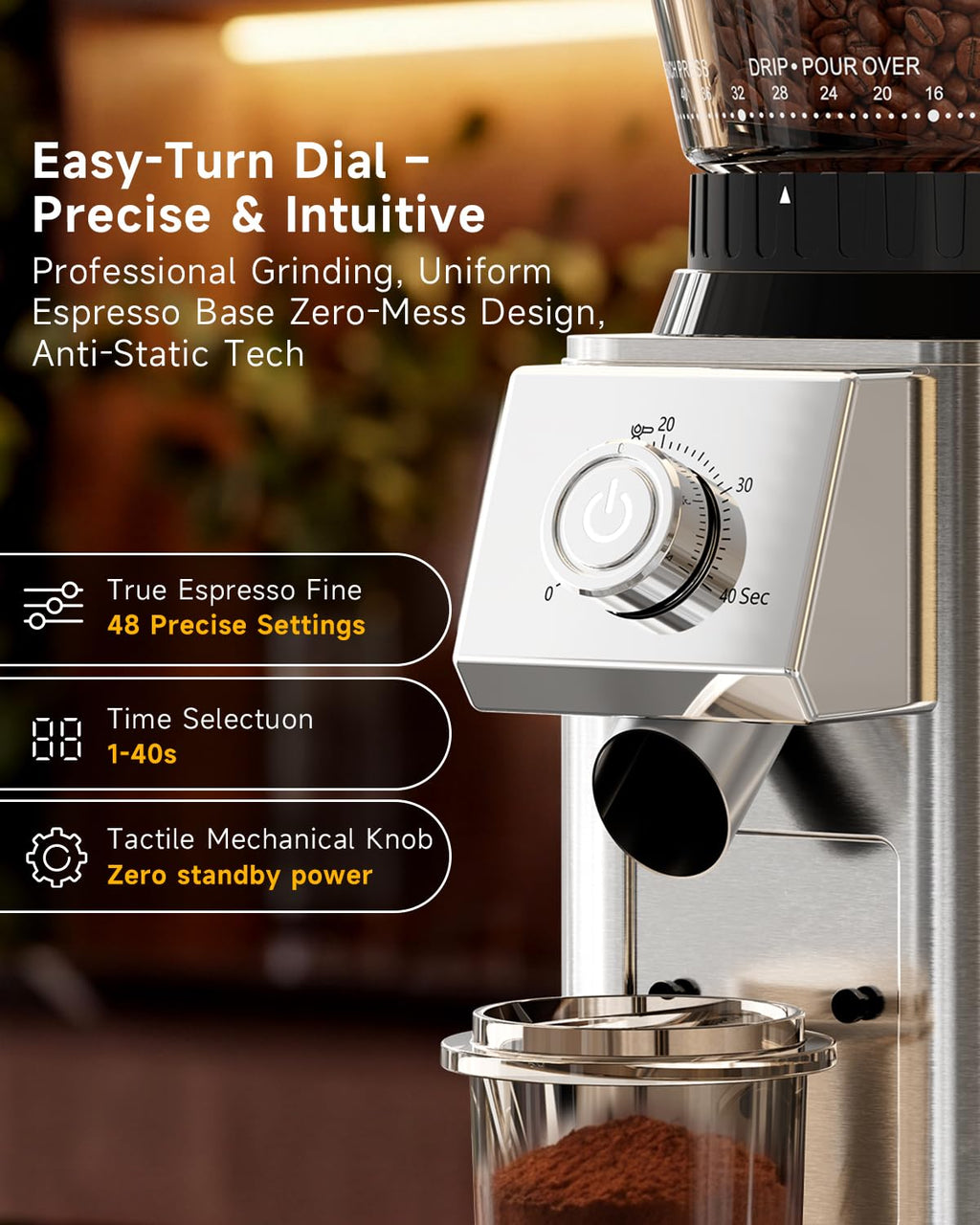 Conical Burr Espresso Grinder S489