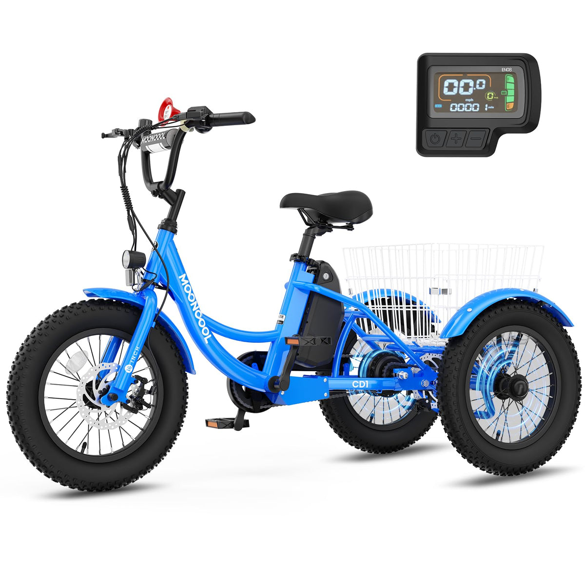 16 Inch 250W 24V Blue Electric Tricycle E21453