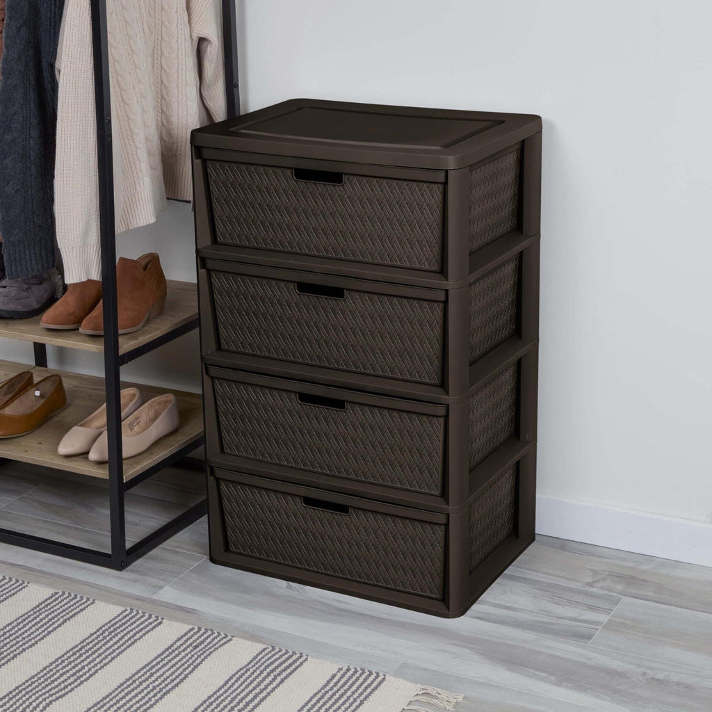 Brown 4 Drawer Storage Tower H35943