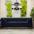 Dark Navy Blue Performance Velvet Tufted Sofa X625887