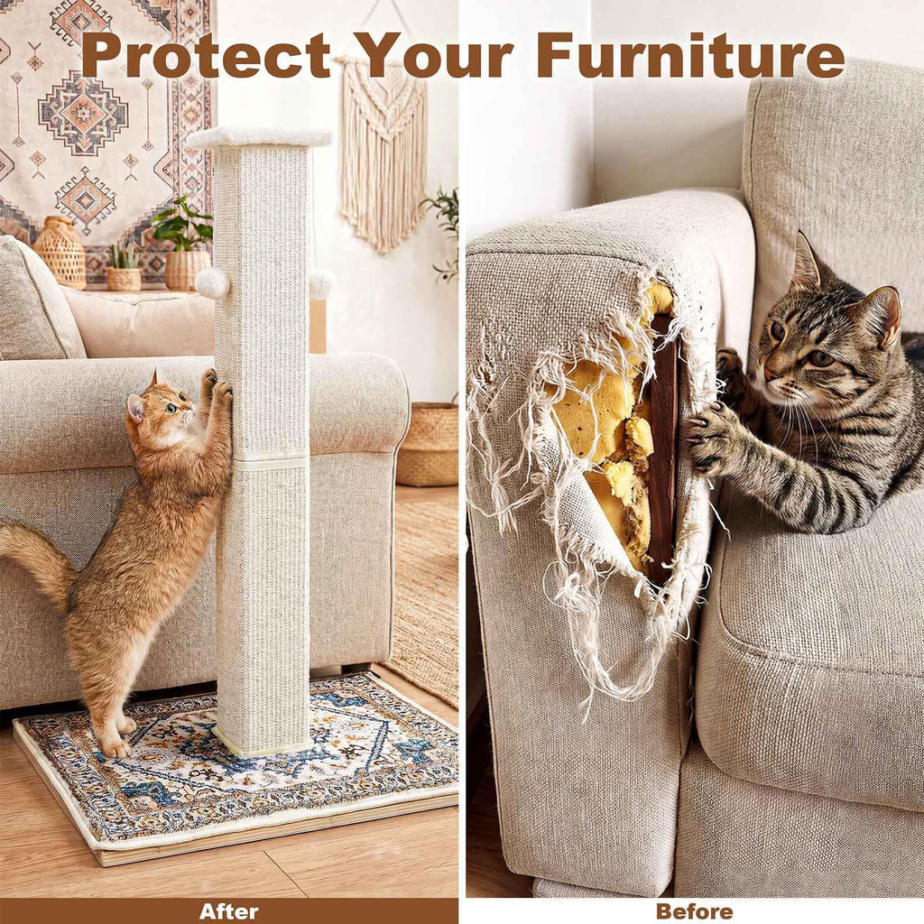 Tall Cat Scratching Post with Carpet Q971135