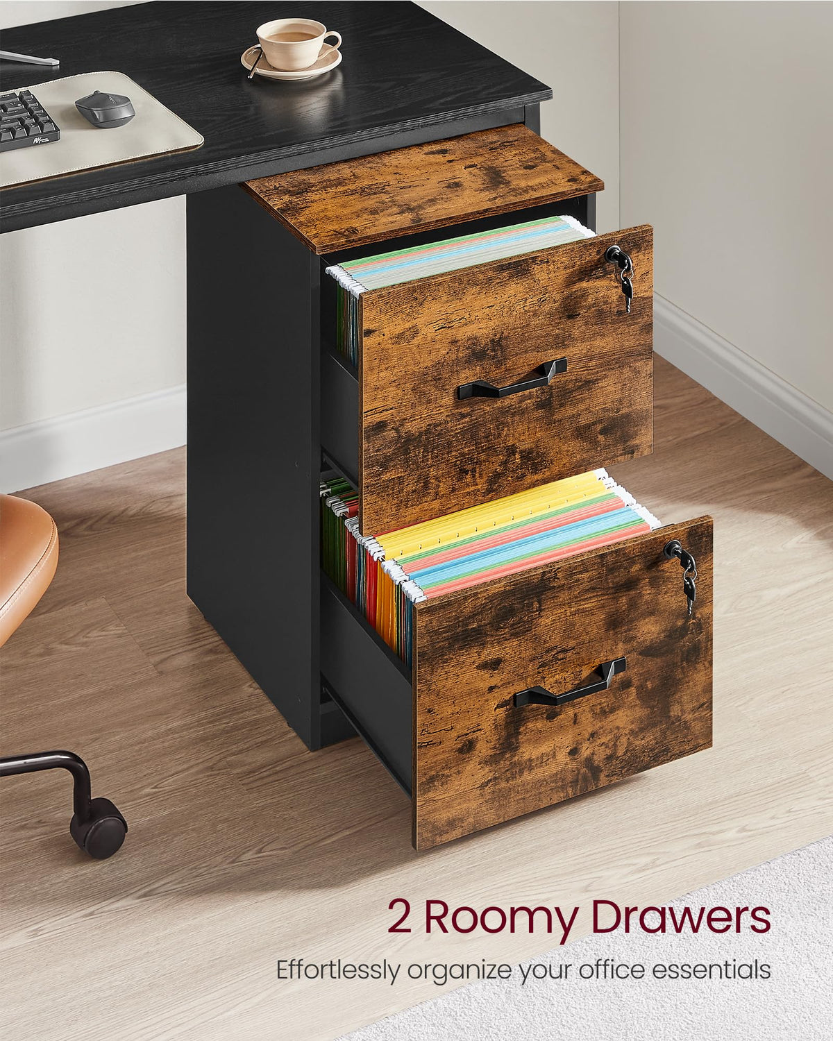 2 Drawer File Cabinet with Locks R340612