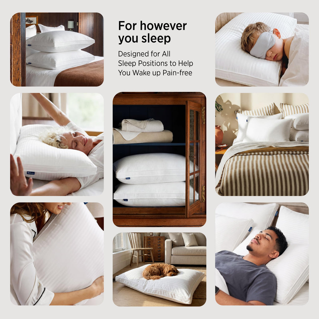 King Size Set of 2 Cotton Pillows G5439