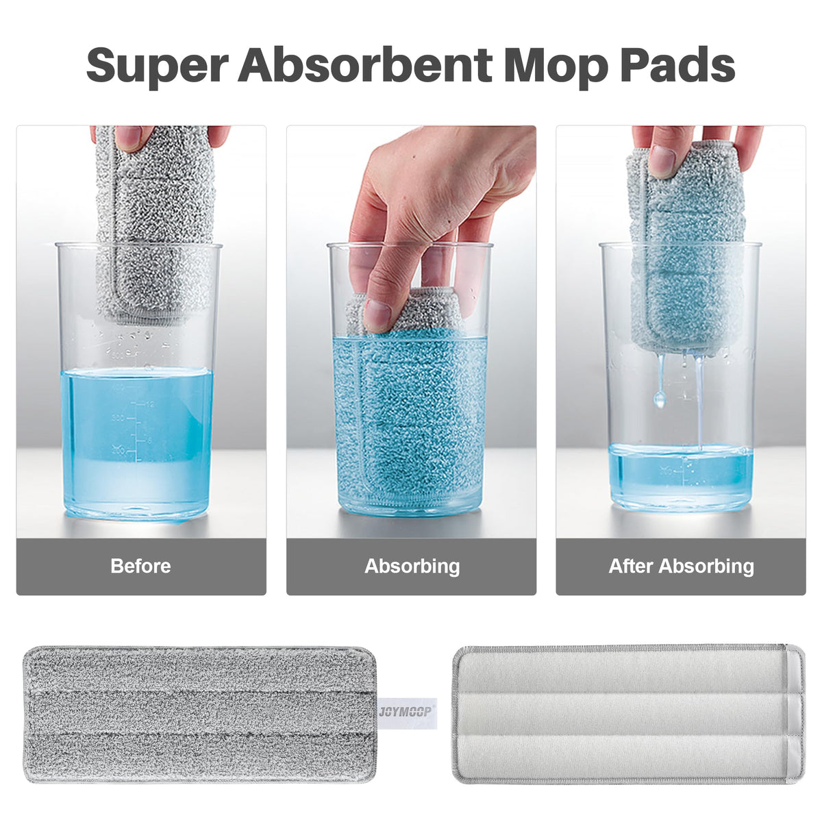 Wall Mop and Bucket Set with 3 Washable Microfiber Pads I74220