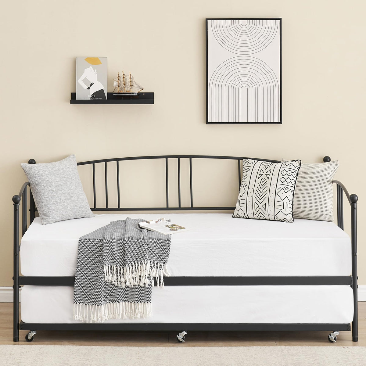 Twin Metal Daybed with Trundle L62578