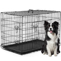 42 inch Folding Metal Wire Dog Crate with Double Door W433