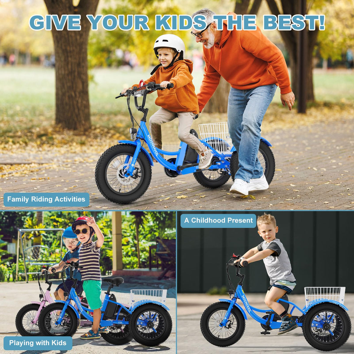 16 Inch 250W 24V Blue Electric Tricycle E21453