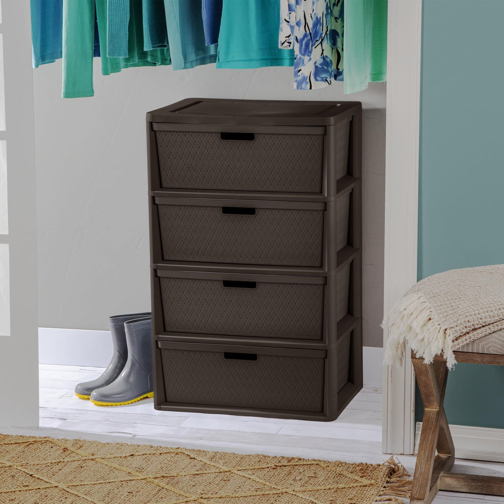 4 Drawer Brown Storage Tower C908