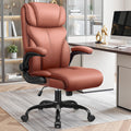 Brown High Back Office Chair with Flip-up Armrests G2151