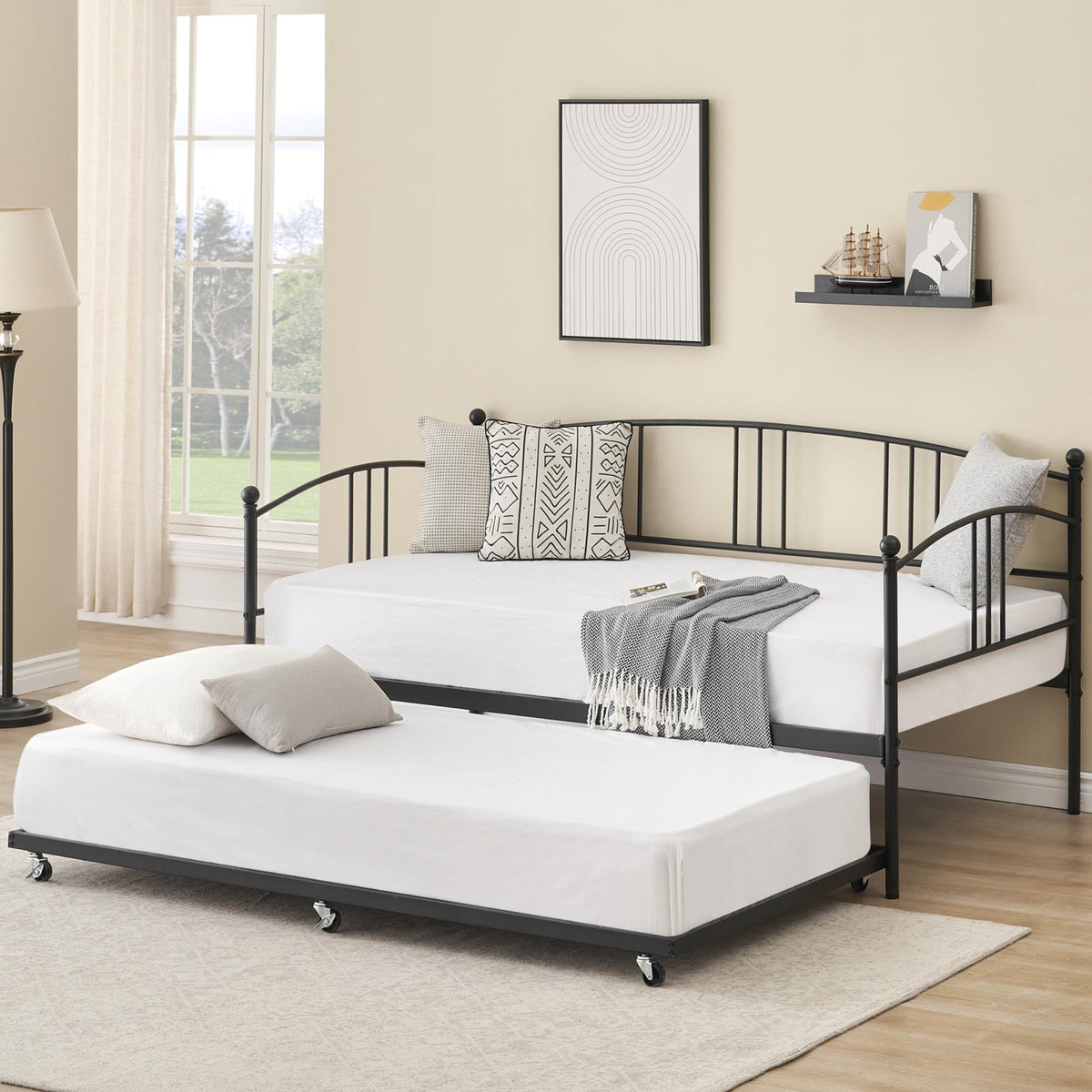 Twin Metal Daybed with Trundle L62578