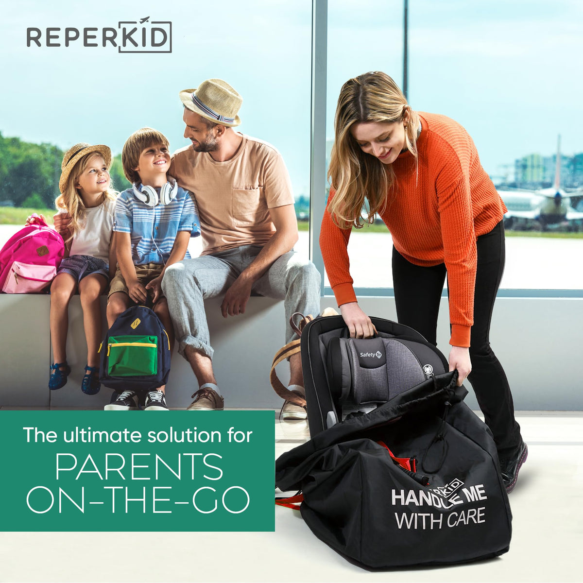 Car Seat Travel Bag with Backpack Straps Y68784