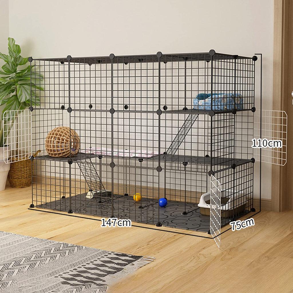 Metal Wire Small Animal Cage 147 * 75 * 110cm E5405