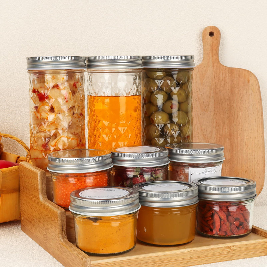 12 oz 20 Pack Glass Mason Jars with Airtight Lids B503460