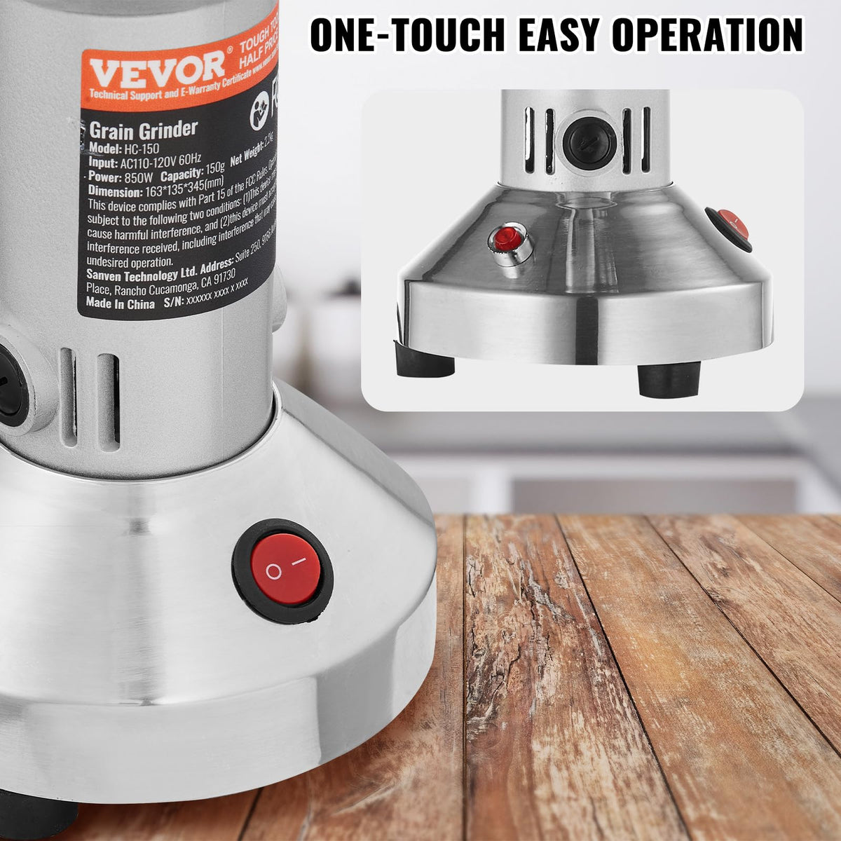 750g 2000W Stainless Steel Electric Grain Mill Grinder O849646