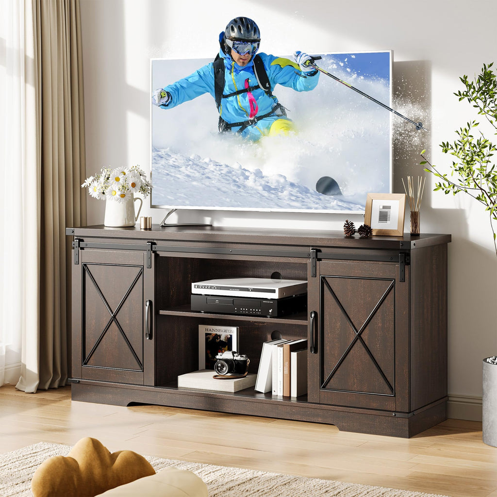 59" Brown Farmhouse TV Stand A244