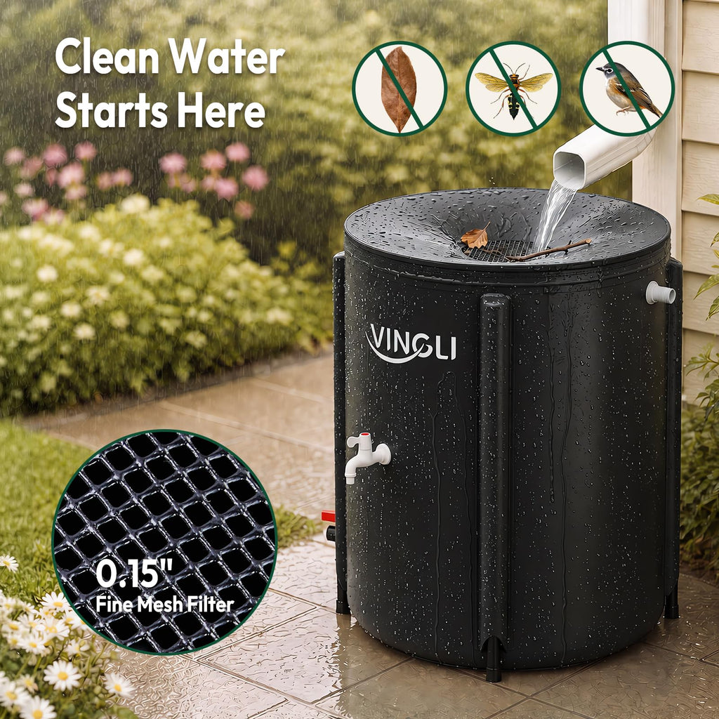 Collapsible 50 Gallon Rain Barrel E684077