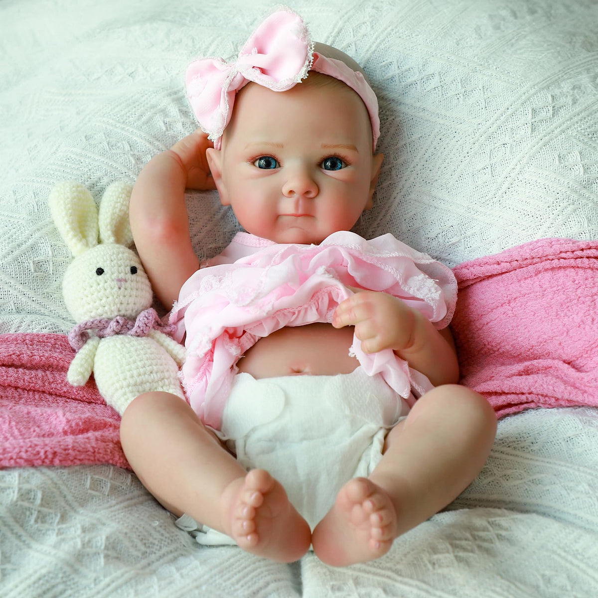 20 Inch Realistic Lifelike Newborn Baby Doll Girl with Vinyl Body P6580