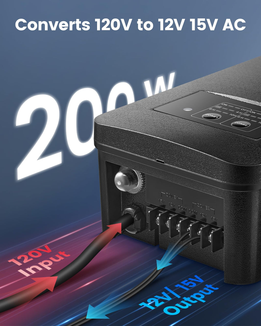 200W Low Voltage Landscape Transformer M125534