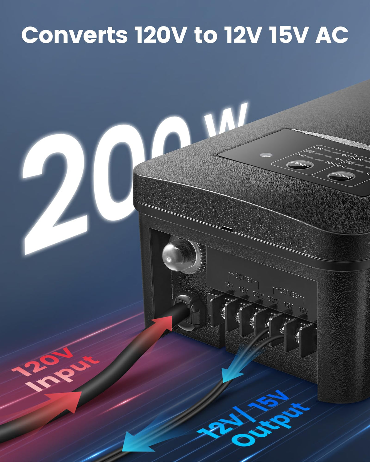 200W Low Voltage Landscape Transformer M125534